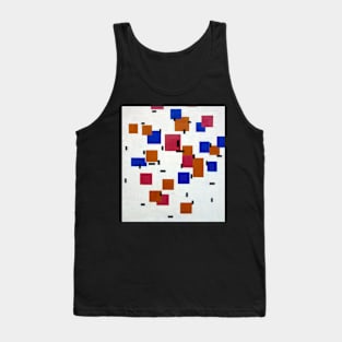 Abstract geometric piece of art by Piet Mondrian Tank Top